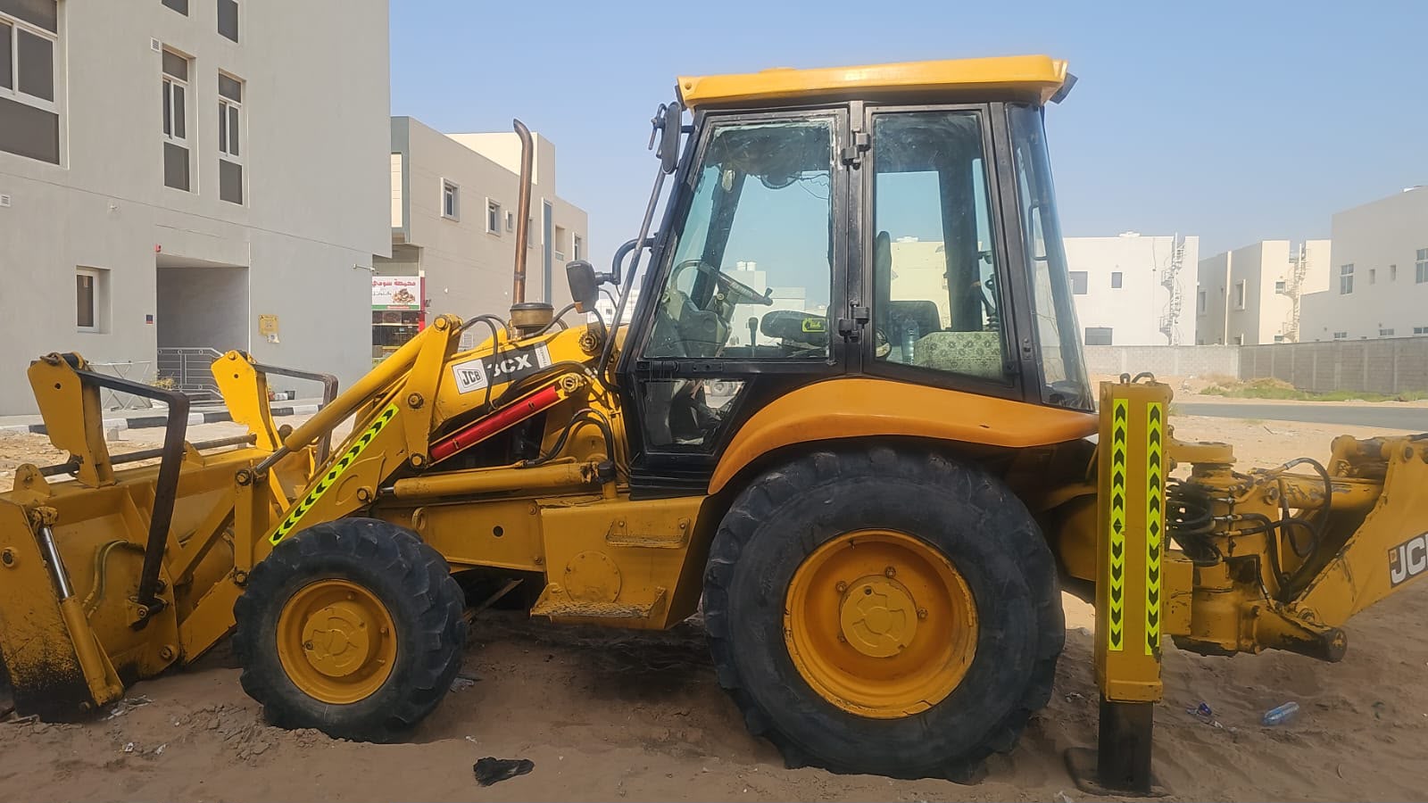 JCB backhoe loader for trenching and utility work Dubai